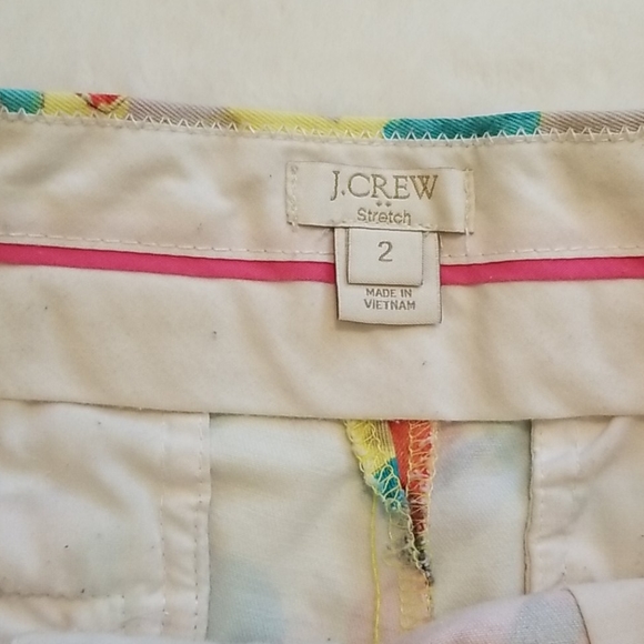 Women's Floral J Crew Shorts Size 2 Yellow Red ⚘ - Picture 6 of 8